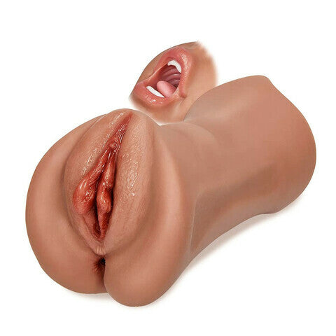 Seekheart 7.4-Inch Three Channels Lifelike Mouth Pussy Anus Pocket Pussy