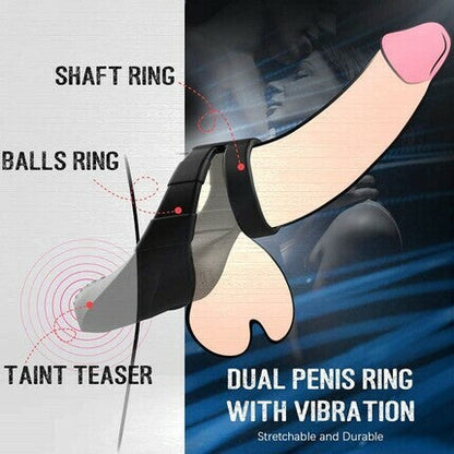 SEEKHEART-Vibration Double Circles Penis Ring