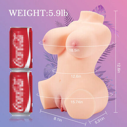 5.9 lbs Handhold Love Doll with Boobs Anus Pussy