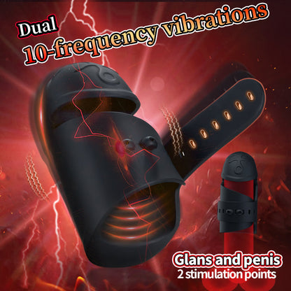 Glans Penis Trainer 10-frequency Double Vibration