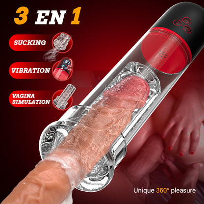 2 IN1 9 Vibration 3 Suction Modes Penis Pump S-HANDE