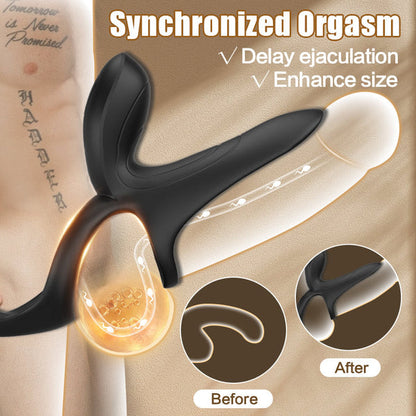 Sonic - Vibrating 3 in 1 Penis Ring