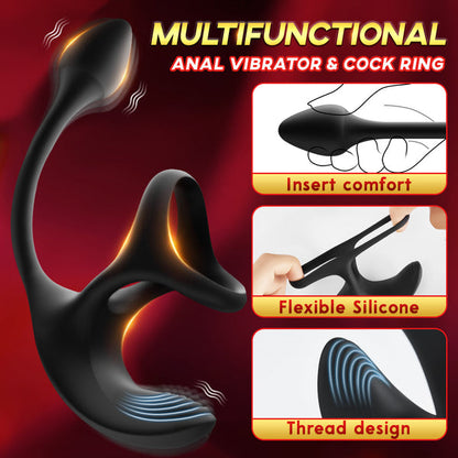 Zenith - Vibrating Anal Plug with Penis Rings