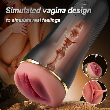 5 Sucking 10 Vibrating Simulated Vagina Entrance Male Masturbation Cups