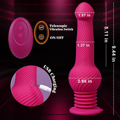 Ethan -Knot Monster 3 Thrusting 10 Vibrating 360° Swing Dildo 9.44 In