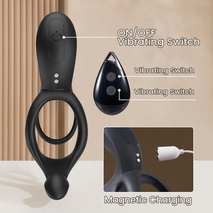 Sonic - Vibrating 3 in 1 Penis Ring